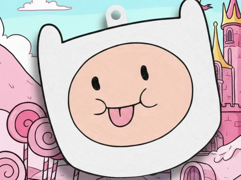 Finn the human funny face keychain