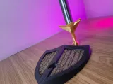 Medieval Shield & Sword Wall Headphone Stand-2