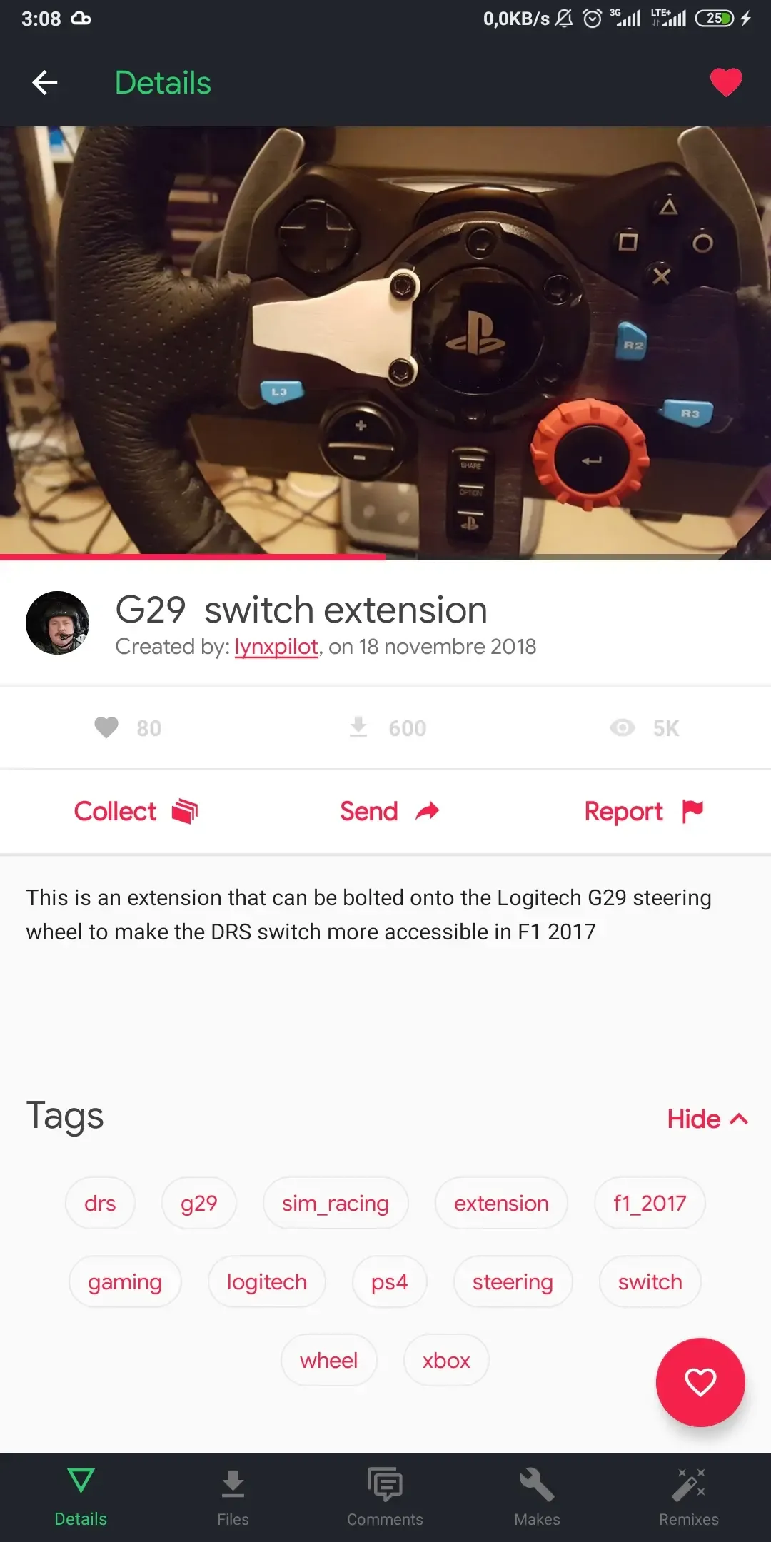 g29 extended button