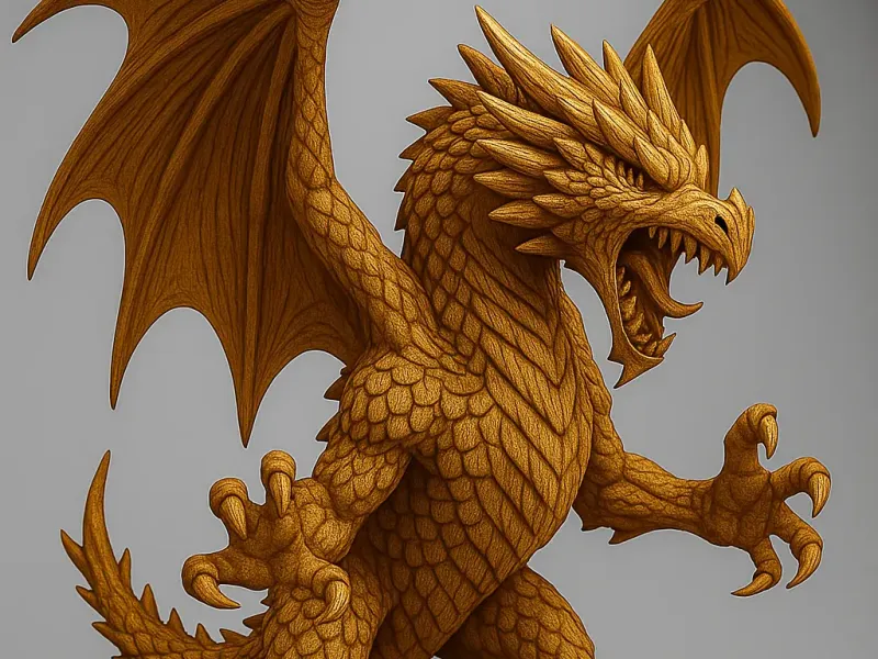 Dragão vermelho ataque