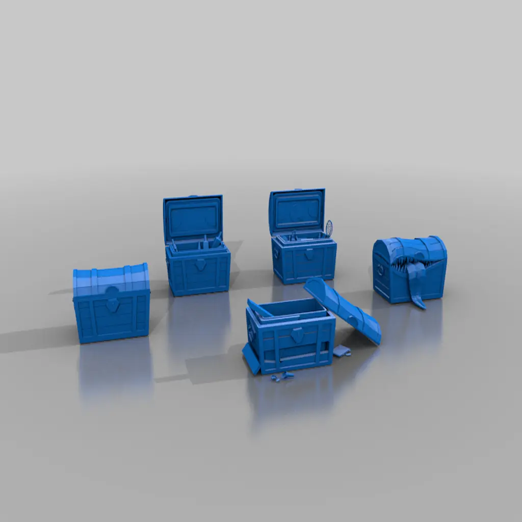 Chest Props Free Other STL Download - various chests - dnd propsby SMT_M 🦊