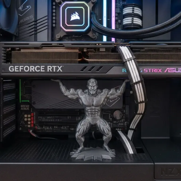 Funny Bodybuilder GPU Support Bracket 