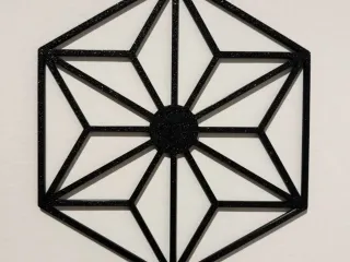 Hexagon floral wall art