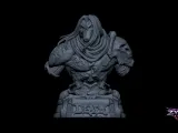 Death Darksiders Bust STL  Sculpture 3D Print Model-4