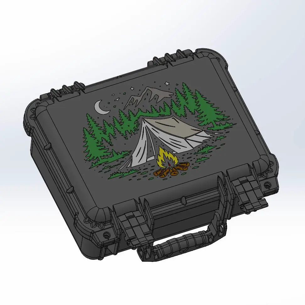 Compact Container Camping Tent Lid Design