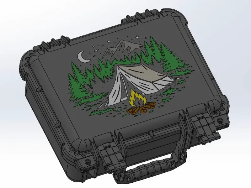 Compact Container Camping Tent Lid Design