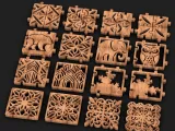 Decorative Coasters & Trivets Puzzle Pack SVG STL CNC Laser-3