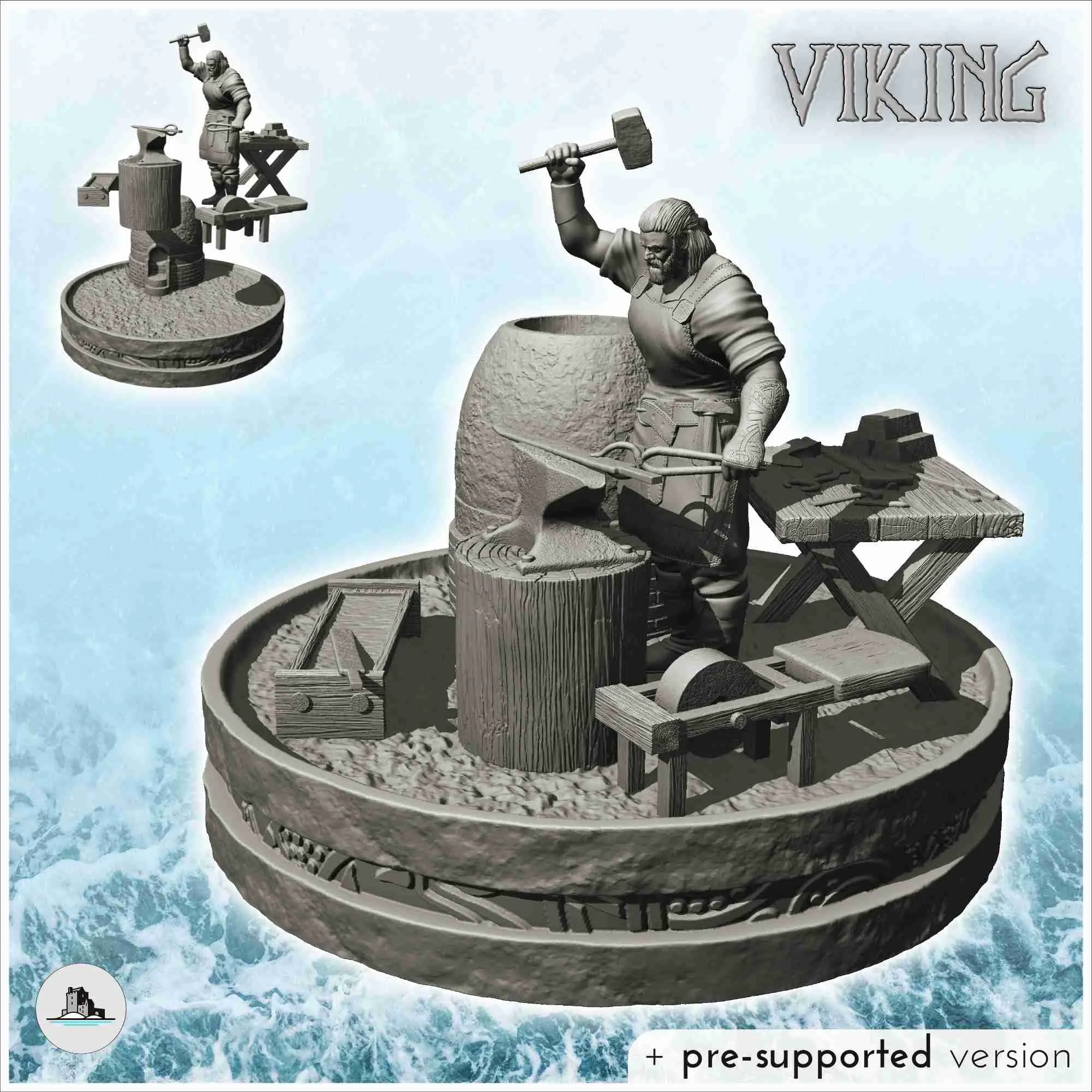 Viking figures pack No. 1 - scenery medieval miniatures warh