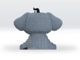 Knitted Elephant STL file 3D Model-2