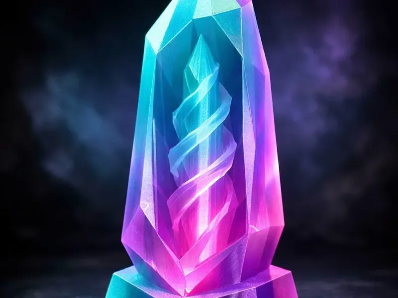 Mystic Energy Crystal Core – Fantasy Magic Obelisk 3D Print
