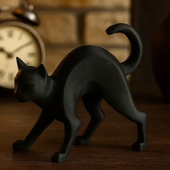 Sneaking Cat - Minimalist Cat Figurine for Decor
