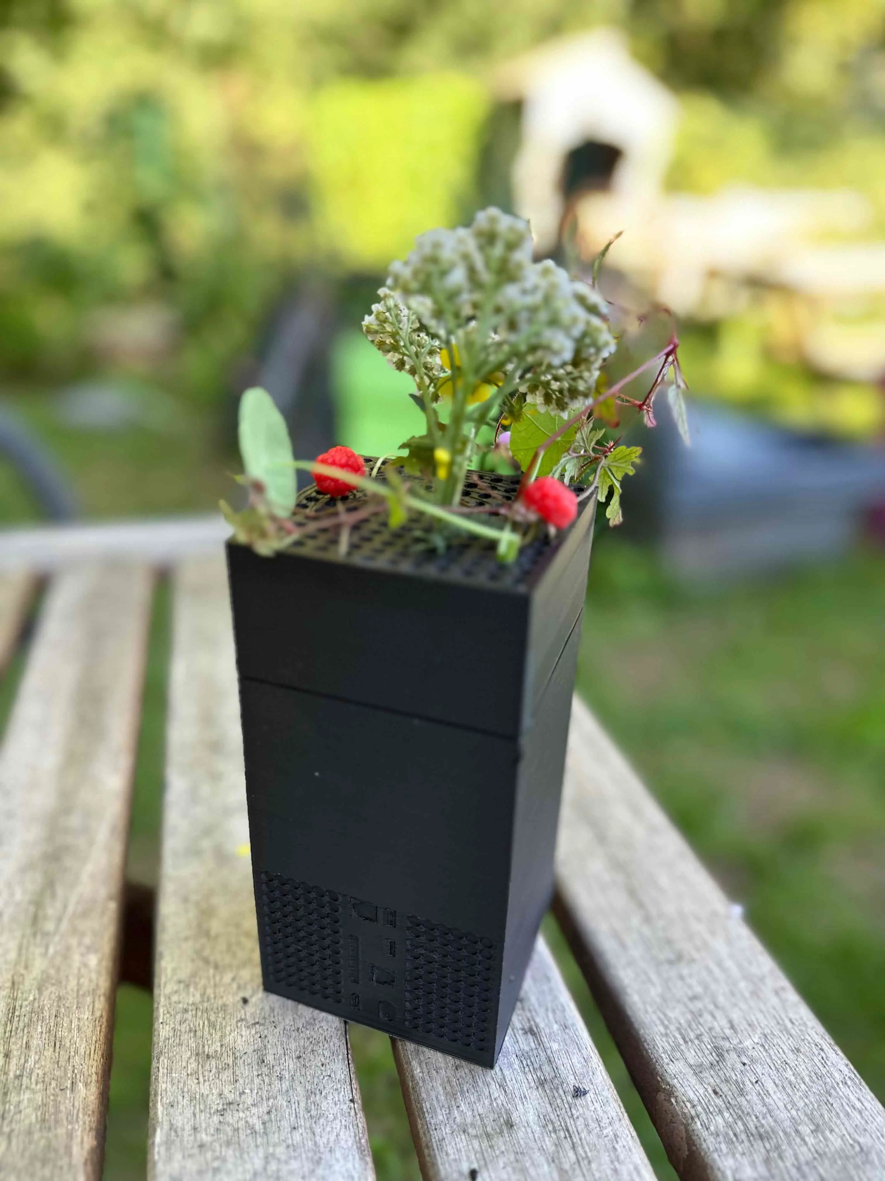 Geek flower pot from gaming console