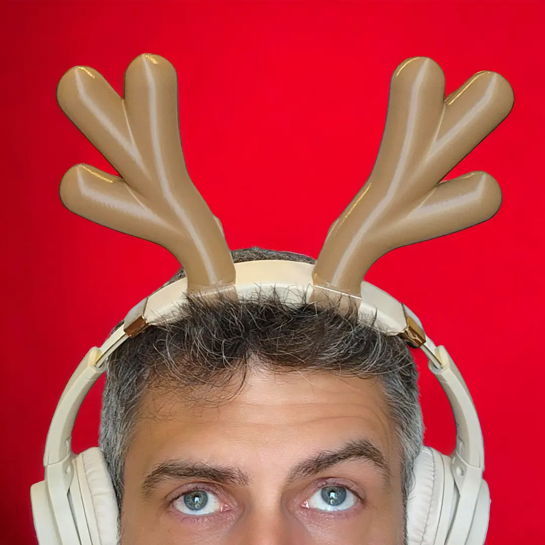 Auriculares decorativos con cuernos de reno