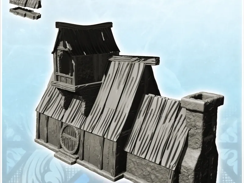 Long building with second floor and chimney at the end (18)