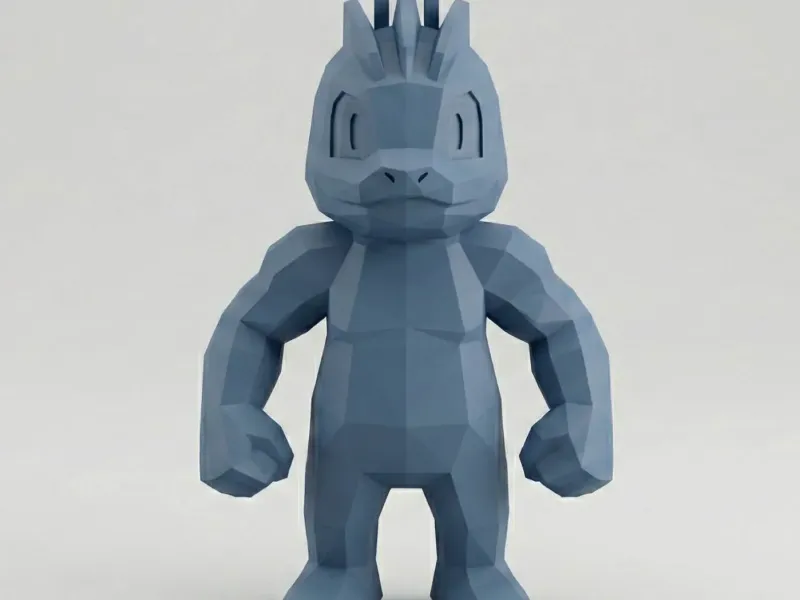 Low Poly Machop Keychain | #30