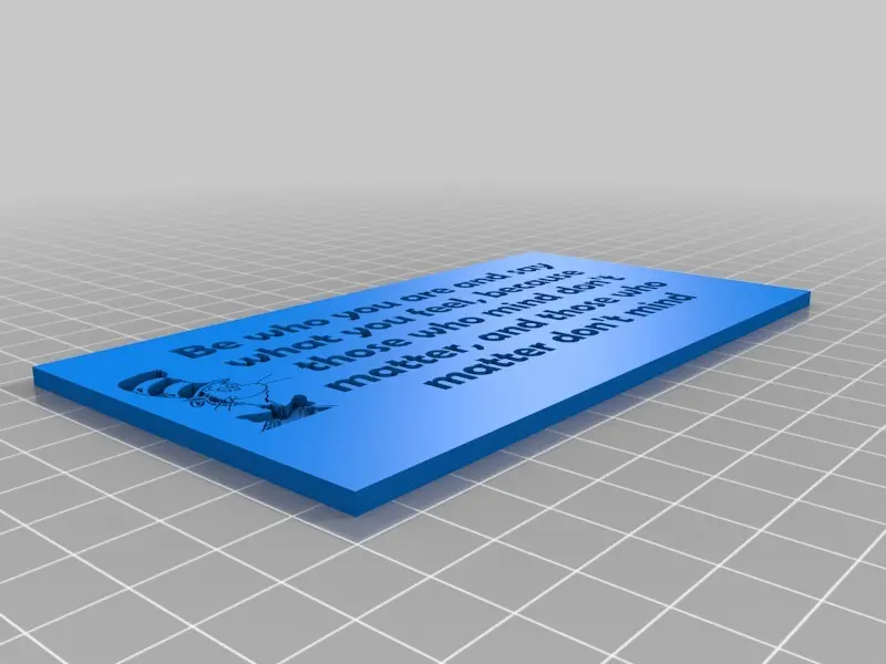 Motivational Quote - Be Yourself | 3D models download | Creality Cloud