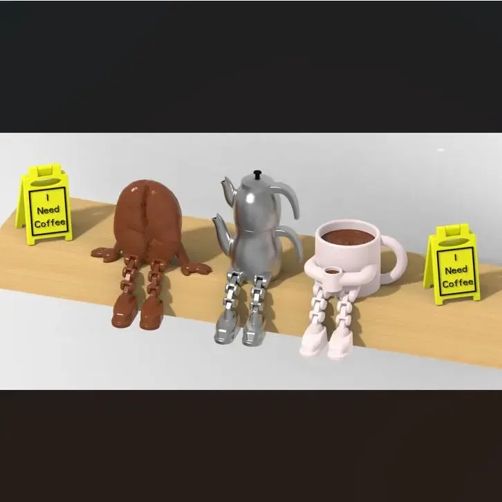 ☕ The Coffee Crew – Funny 3D Printable Set!