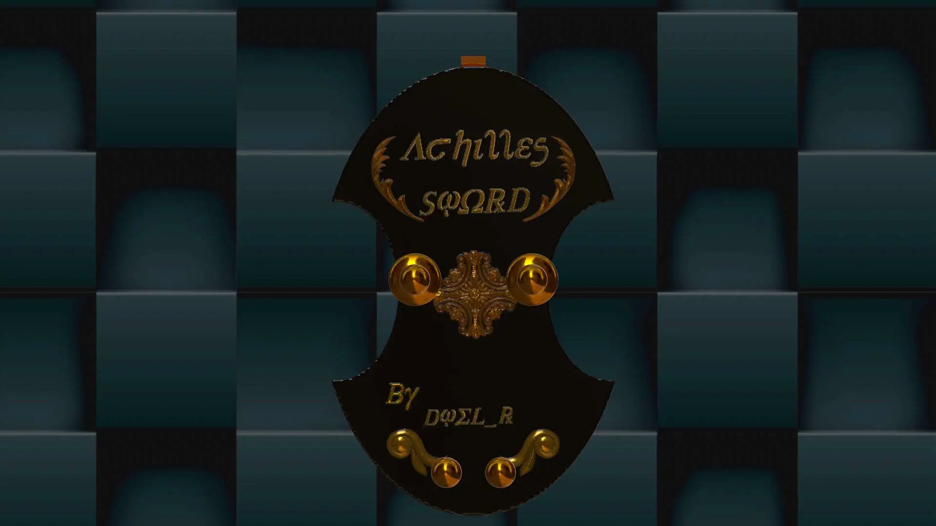 Espada de Aquiles y escudo 