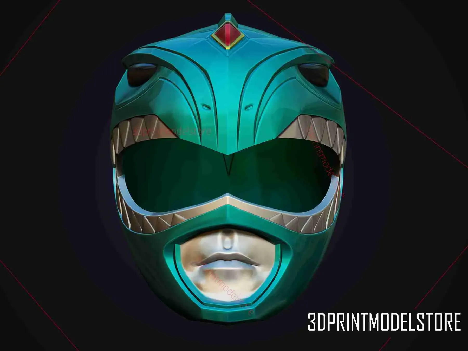 Power Ranger Helmet - Green Ranger MMPR Cosplay Halloween