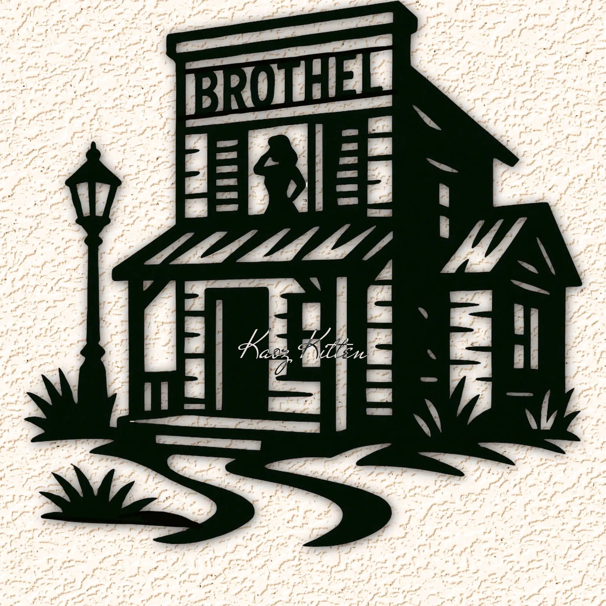 ghost town brothel wall art home decor