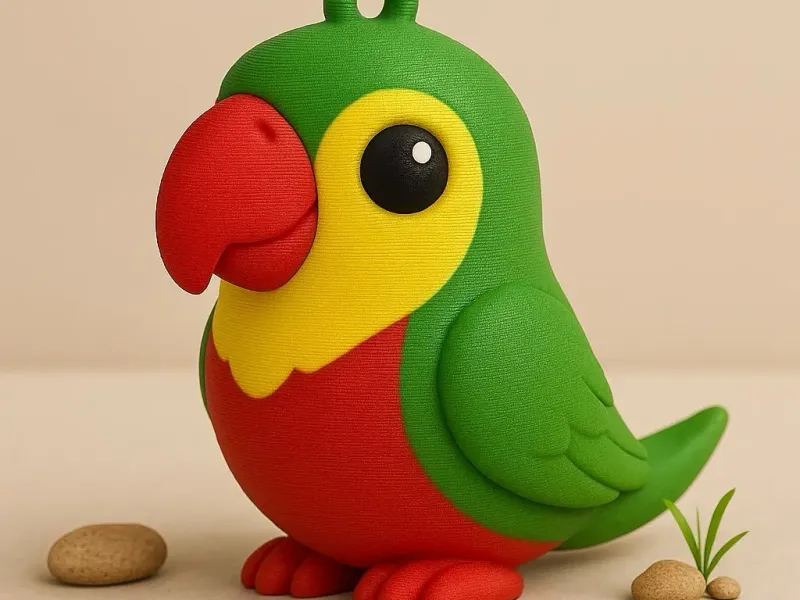 Cute Little Parrot Keychain