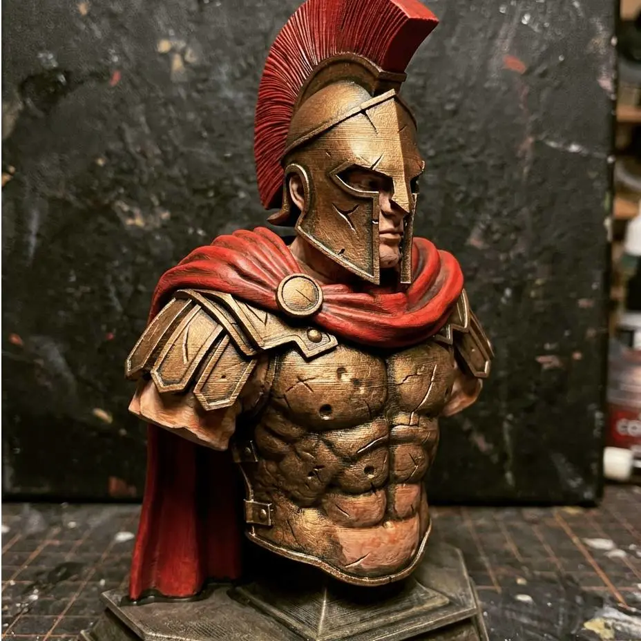 Spartan Warrior Bust | Ancient Greek Soldier Statue