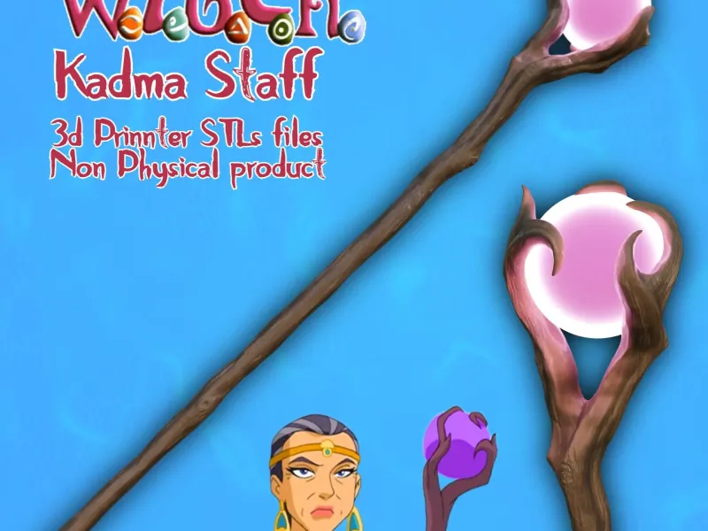 Fantasy Kadma Cosplay Wizard Magic Staff W.i.t.c.h. Jetix