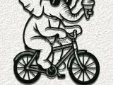 elephant bicycle wall art home decor-0
