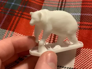 Bear on a stand