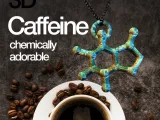 Caffeine Molecule 3D Model-0
