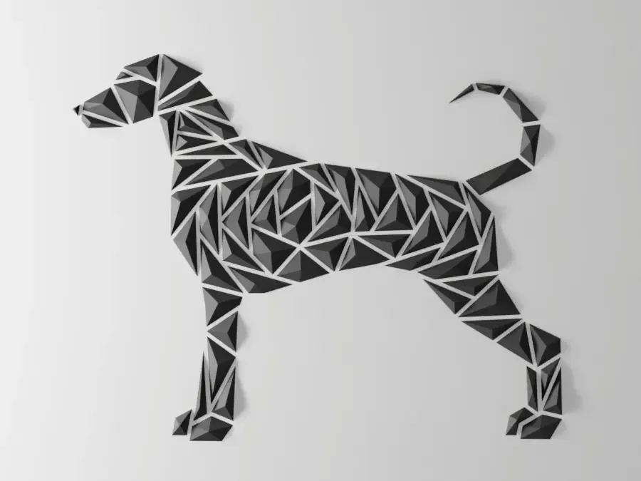 Geometric dog wall art - “German-Shorthaired-Pointer style”
