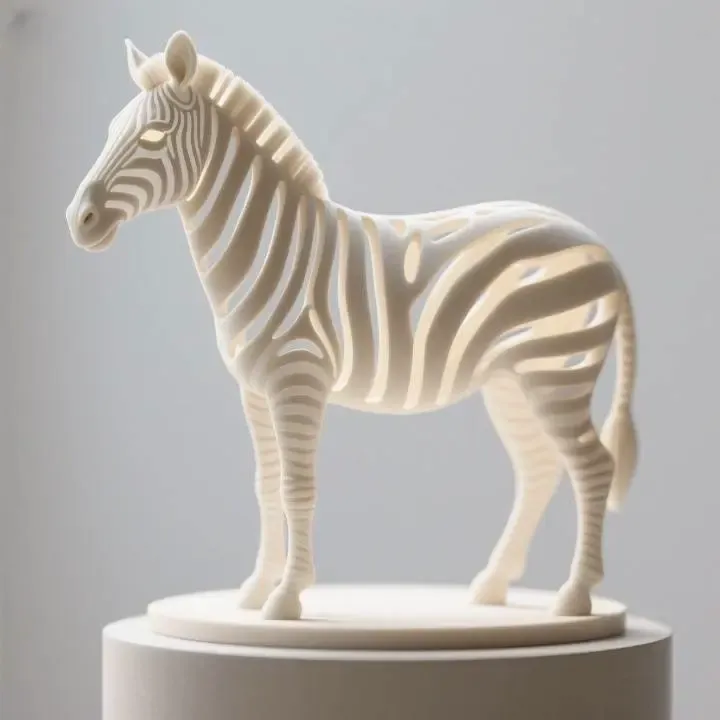 3112 Hollow Zebra with Cutout Stripes – 3D Model  3d  stl