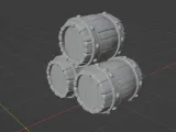 FREE PROPS Barrels Fantasy Miniatures 32mm STL for TTRPG-2