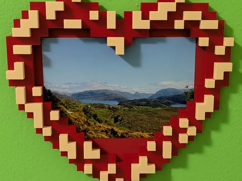 8-Bit Love: Pixel Heart Photo Frame