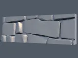 Stone Wall Panel – Realistic Rock Wall Relief STL Model-6