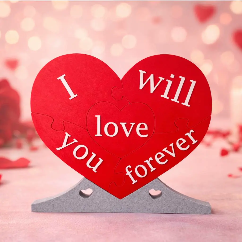 Heart-shaped jigsaw puzzle