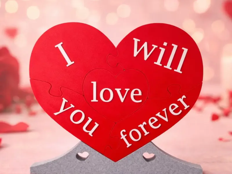 Heart-shaped jigsaw puzzle