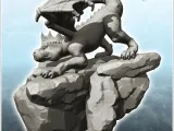 Young winged dragon sitting on rock (26) - miniatures warham-4