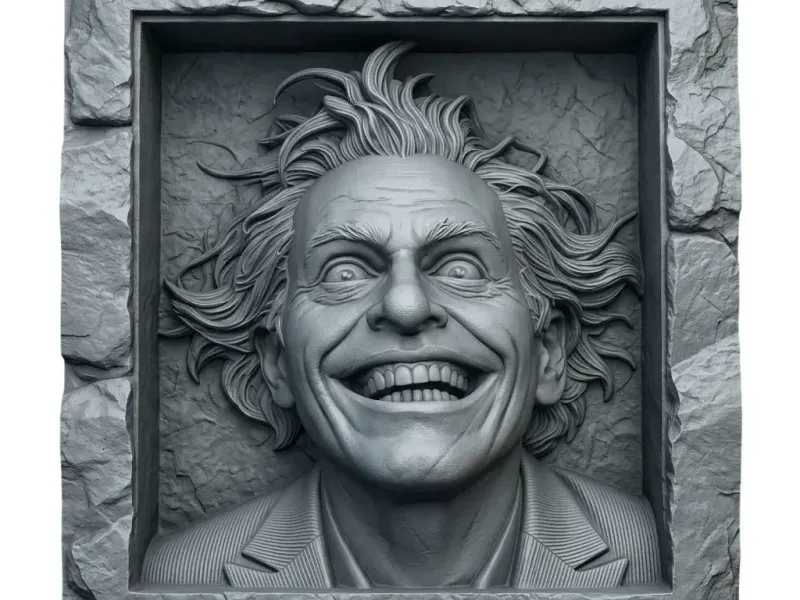 Guason portrait in stone