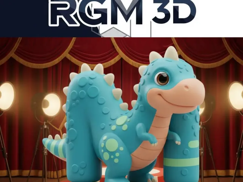 Letter M in the shape of a Dino