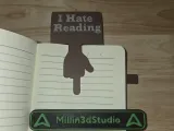 I Hate Reading Bookmark - Middle finger-3