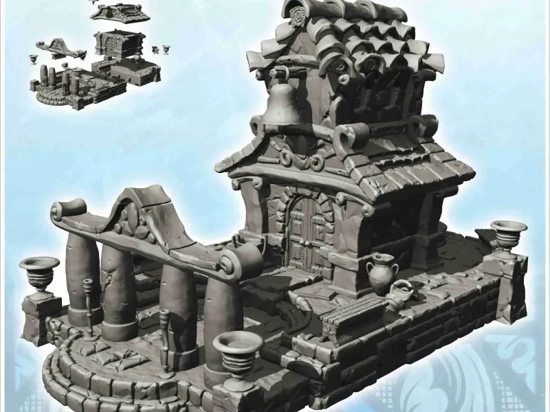 House with second floor and bell with entrance with multiple