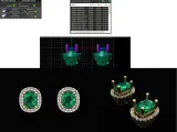 Single line diamond cushion studs-1