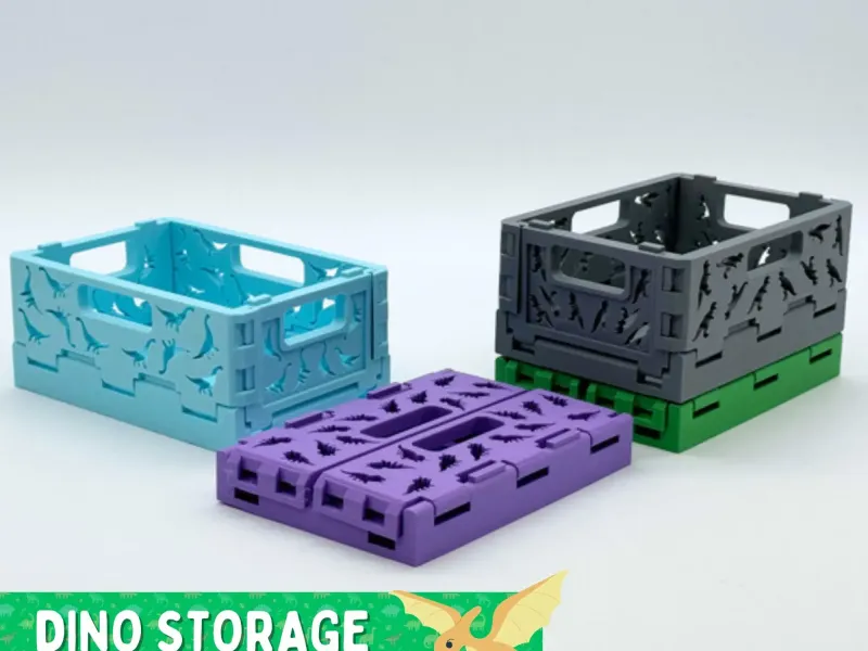 3D Printable Dino Crates (4 Different Variations)
