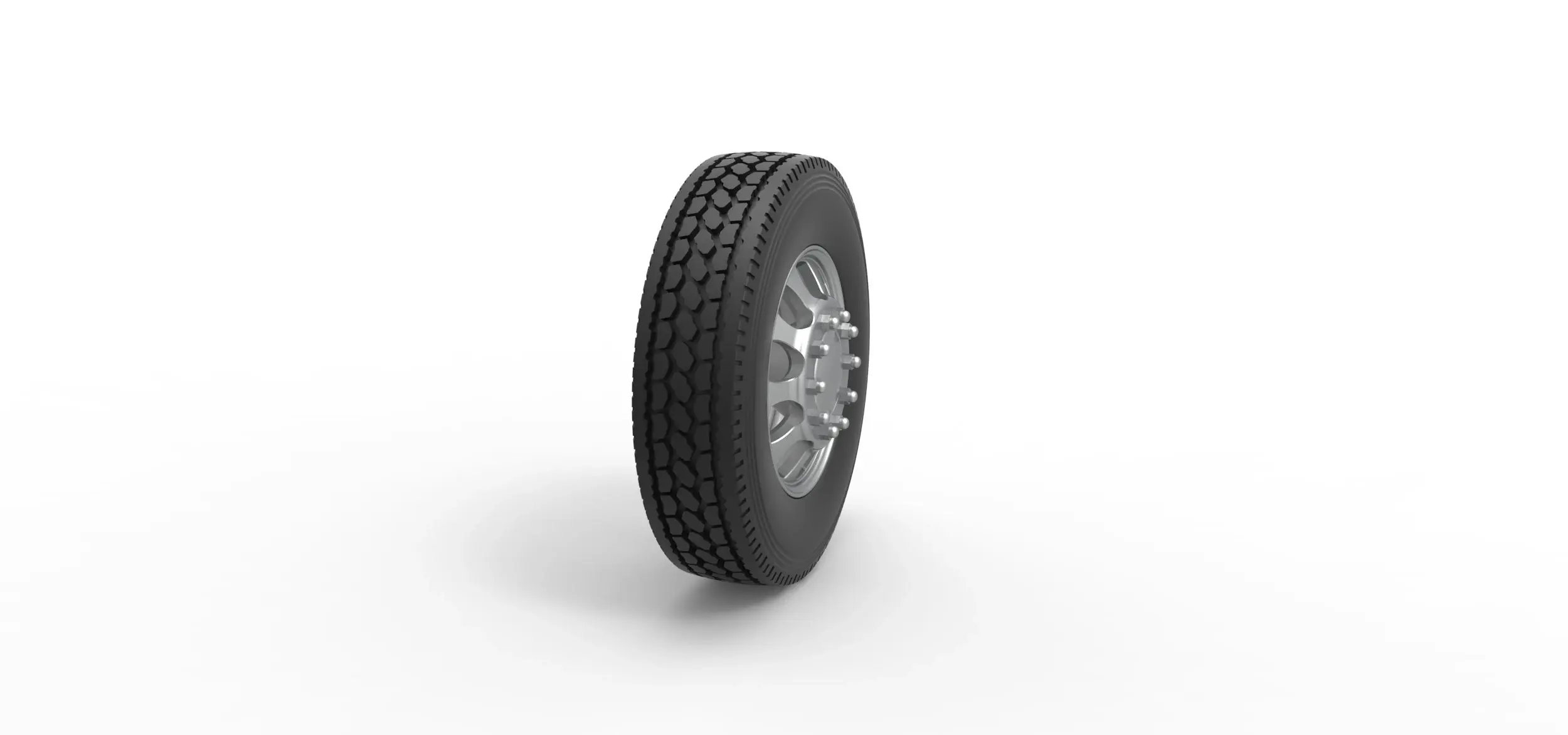 Front custom wheel of semi truck V22 Scale 1:25