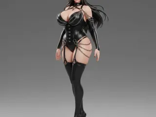 Obsidian Chain Siren – Ecchi Bondage Glamour