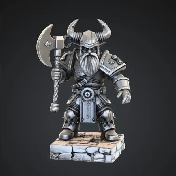 Voxel heroes - steel berserker warrior