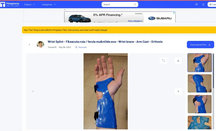 Wrist Brace Fit Prototype - Home - PLA - 3D printed product - фото 5