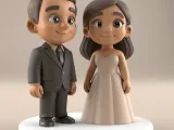 Cute Wedding Couple STL Model-4
