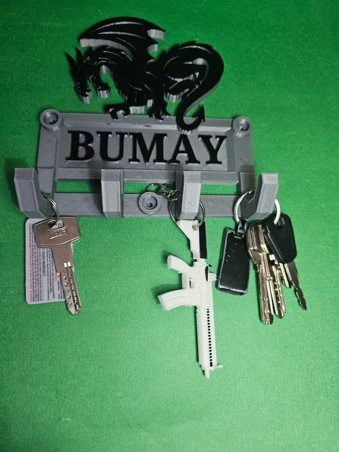 3D Printer Files | 3MF File | Ejderha Figürlü Anahtar Askı | Creality Cloud